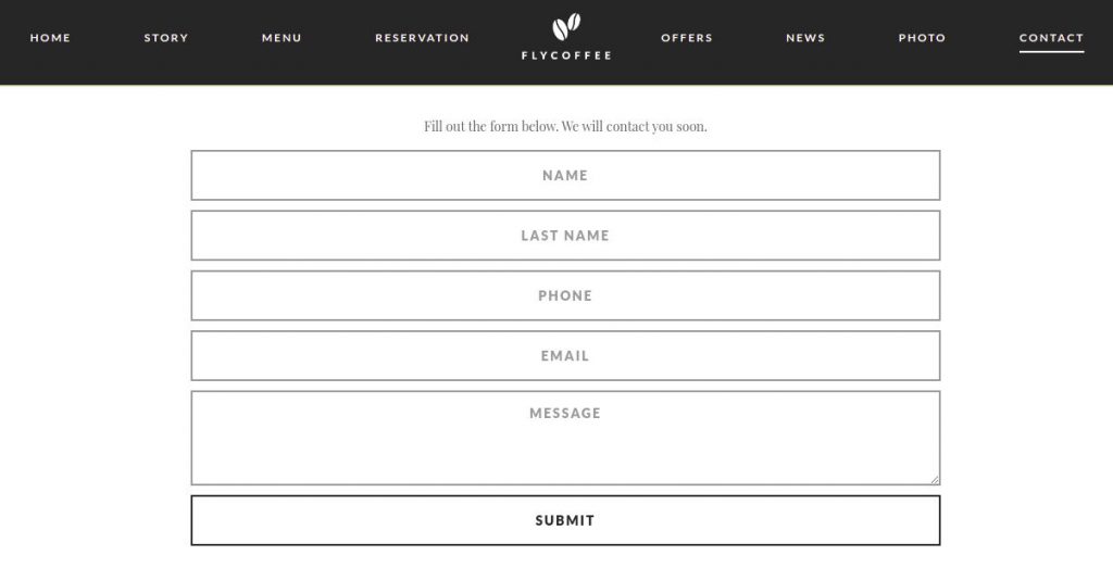 Desain Website Coffee Shop