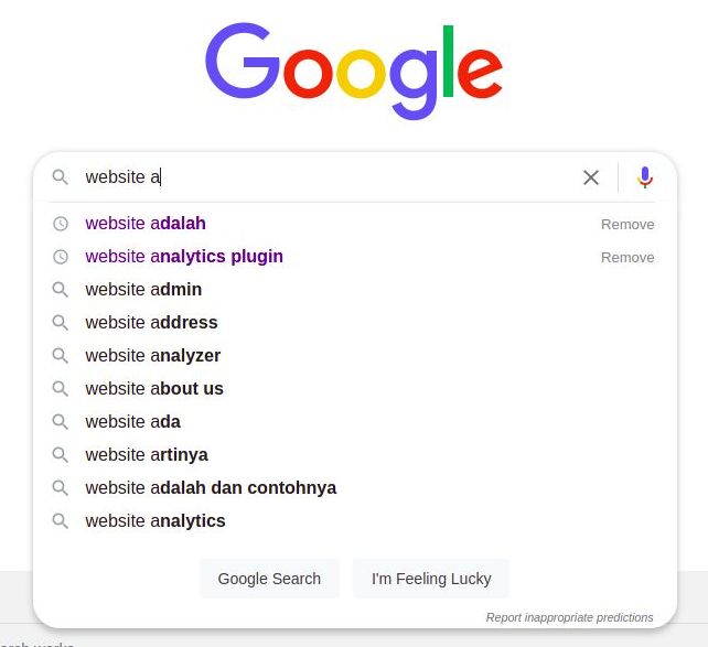 google auto complete