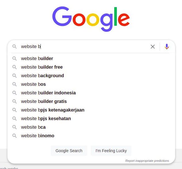 google auto complete