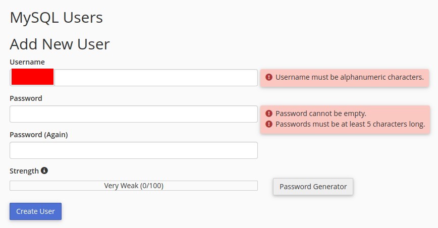 cpanel - buat database, user baru