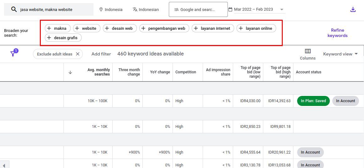 google keyword planner - discover new keywords, broaden your search.