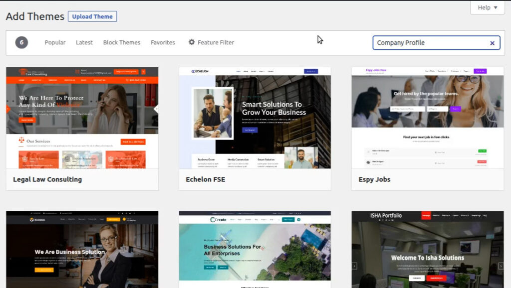 wordpress - pilih tema