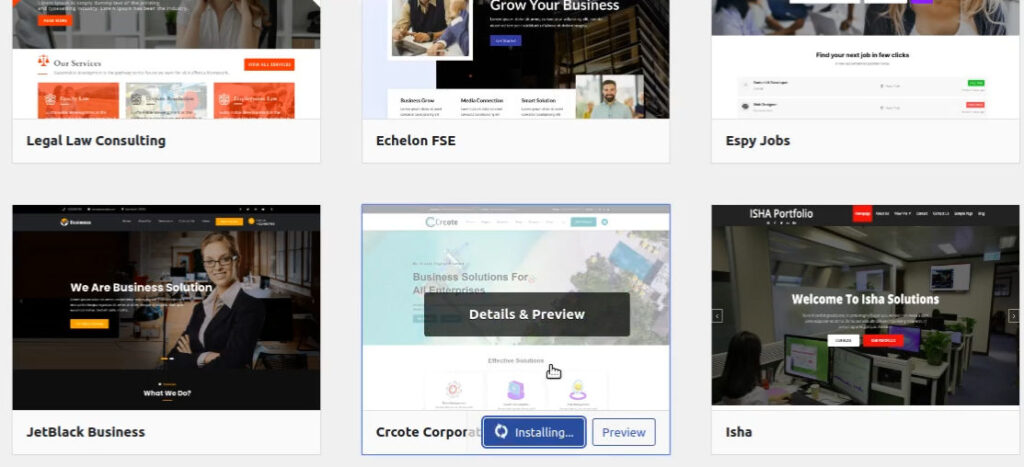wordpress - pilih tema