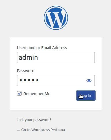 wordpress - login
