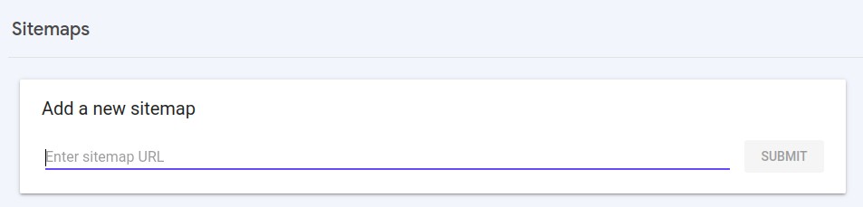 Google Search Console submit sitemap